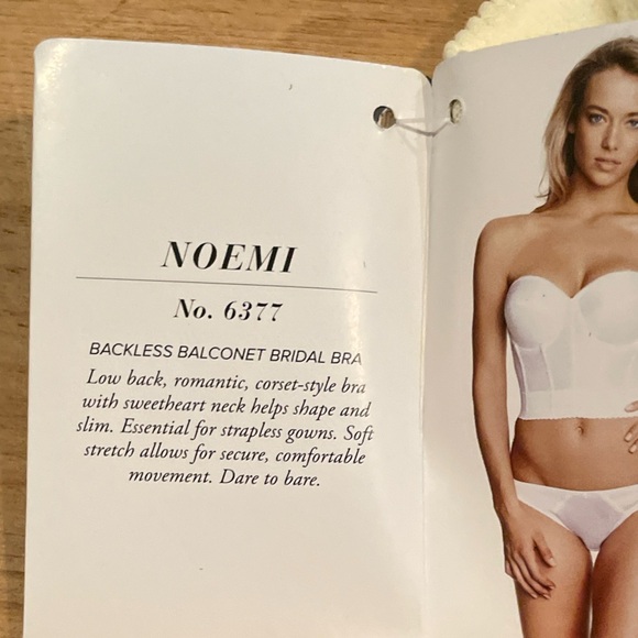 NWT Dominique Noemi Backless Balconet Bridal Formal Wedding Bra 38DD Ivory - Picture 3 of 7
